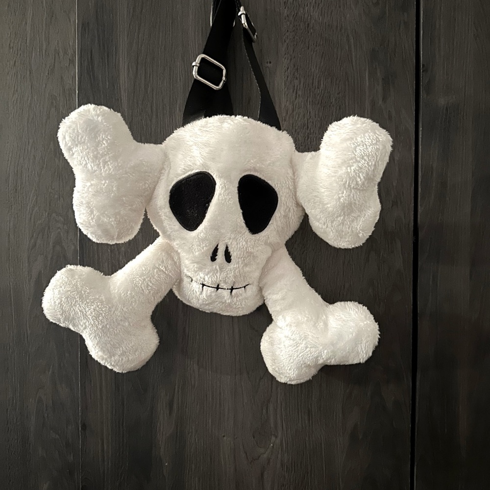 Skull & crossbones backpack.